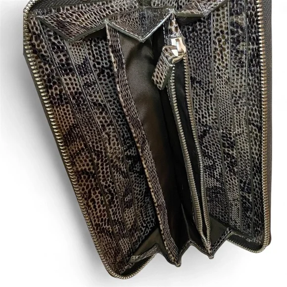 Tumi Snakeskin Pattern Zip Wallet - Picture 11 of 11